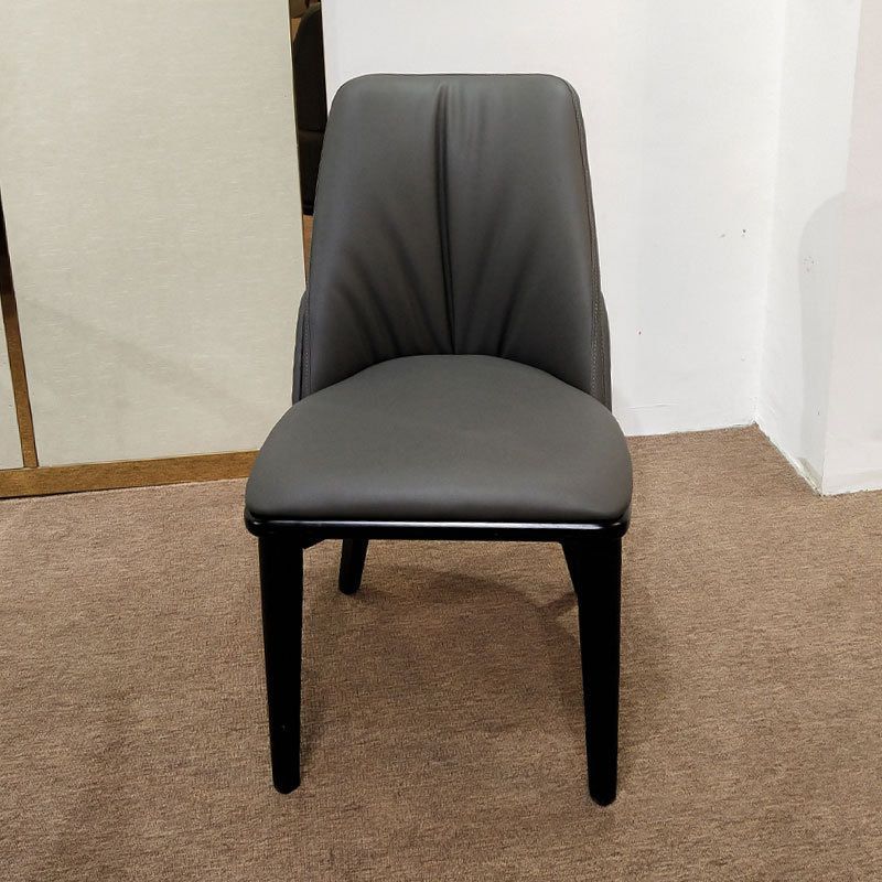 Contemporary Upholstered Dining Chairs Parsons Side Chair in Grey