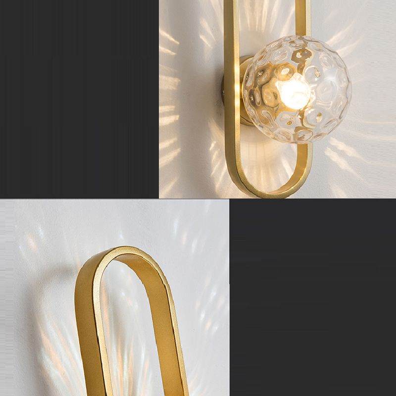 Contemporary Wall Lamp Globe Glass Sconce Lighting for Bedroom