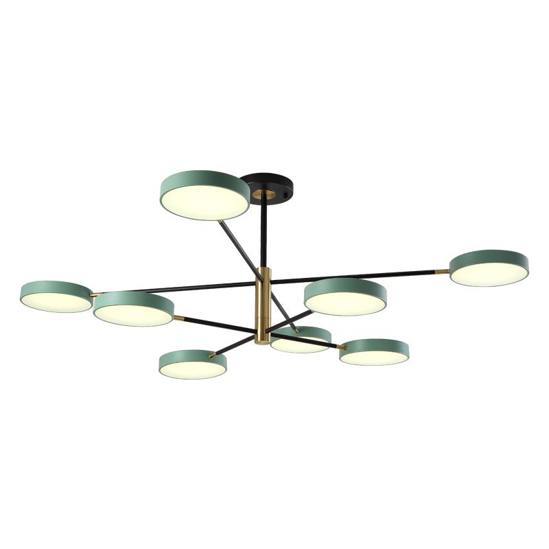 Lámparas colgantes de forma de geometría estilo moderno de metal colgante de metal accesorios