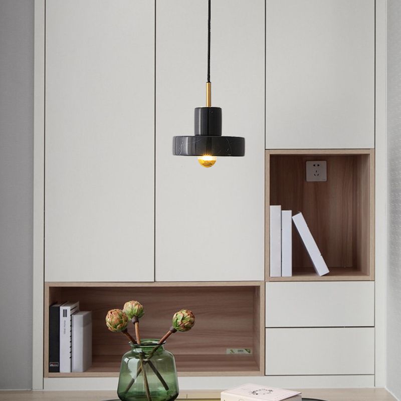 Nordic Style Circle Pendant Lighting Fixture Stone Living Room Suspension Pendant