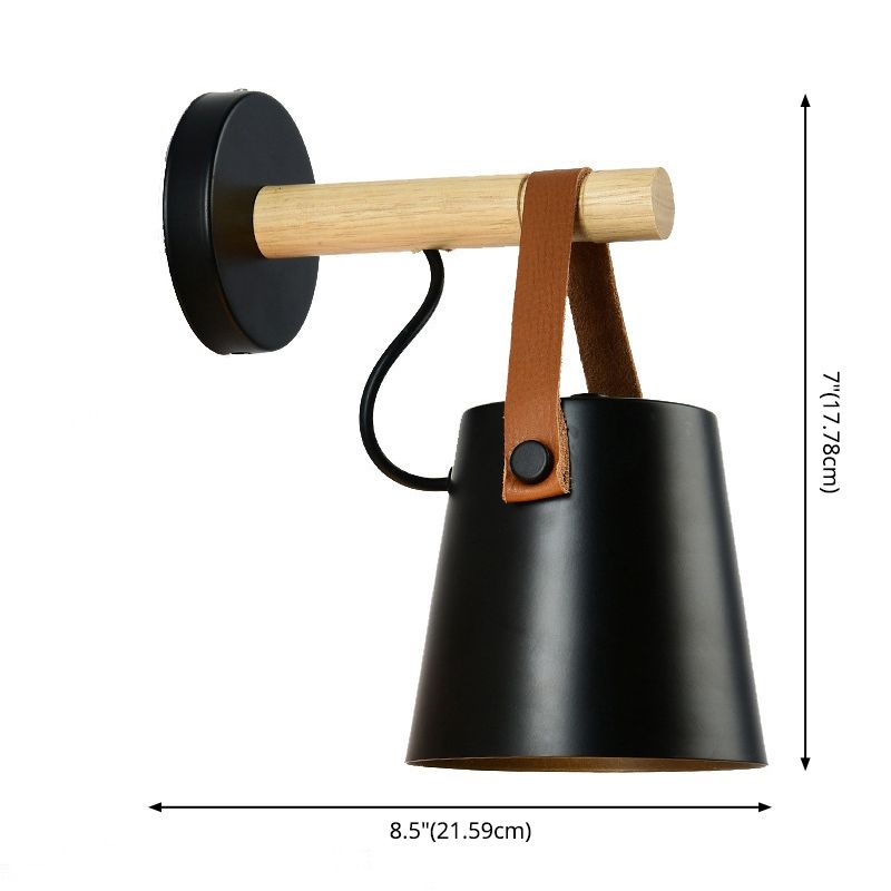 Modern Minimalist Style Cone Wall Light Sconce Metal 1 Light Sconces