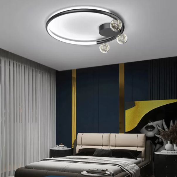 LED Ceiling Light Fixture Flush Mount Lighting Glass Light Ringed Light Living Room Light