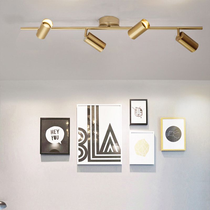 Nordic LED Track Lighting Surface Mounted Metal Spotlight for Living Room Dining Room Home and Clothing Store Commercial Shop