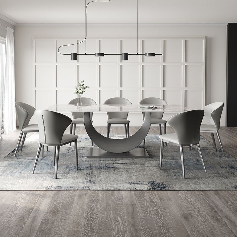 Designer Style Sintered Stone Dining Set Rectangle 1/3/4/5/7 Pieces Dinette Table Set