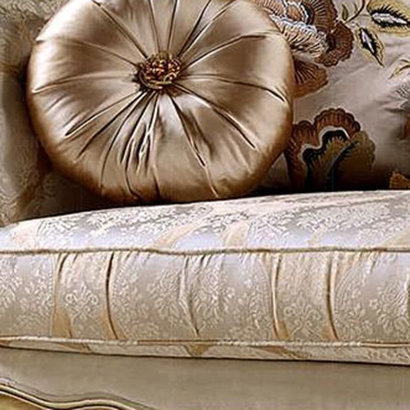 Glam Upholstered Chaise Lounge Couch Wood Chaise Lounge Chair