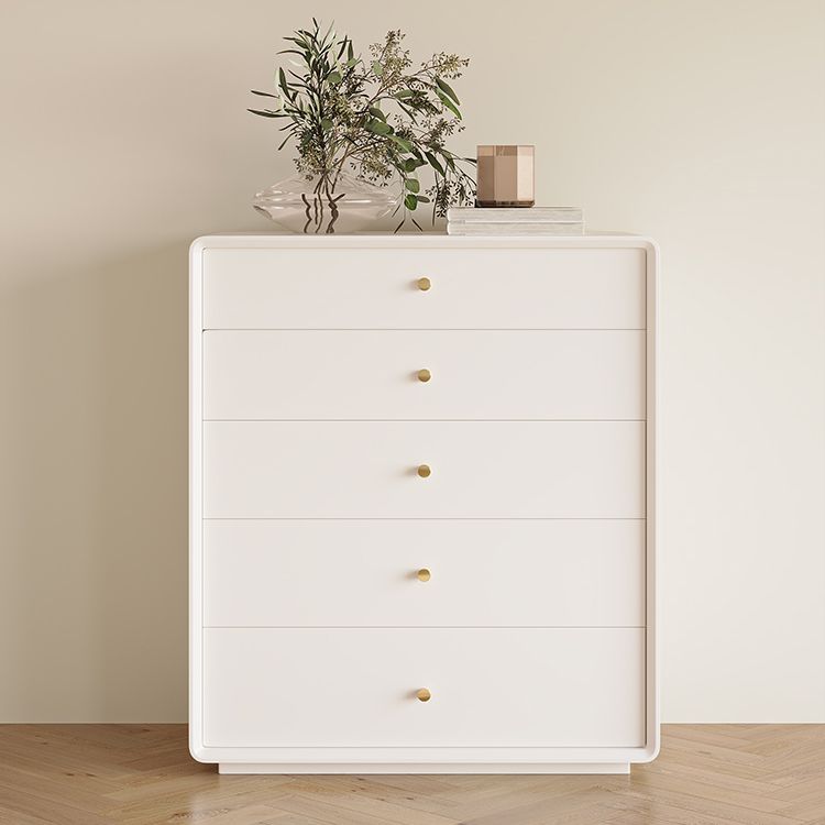 Modern Standard Storage Cabinet White Wood Side Cabinet with Drawers