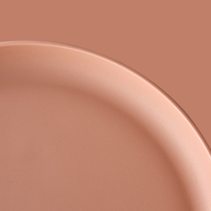 Round Pedestal 1 Coffee Table in Macaroon, Modern Plastic Table