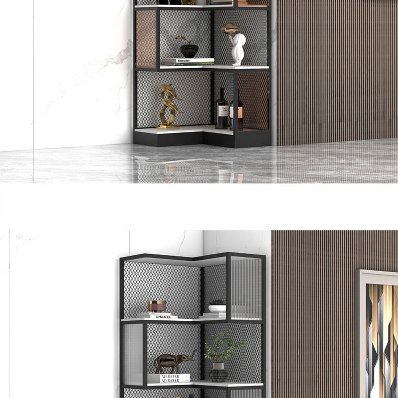 22" Wide Contemporary Shelf Closed Metal Shelves Included Bookcase