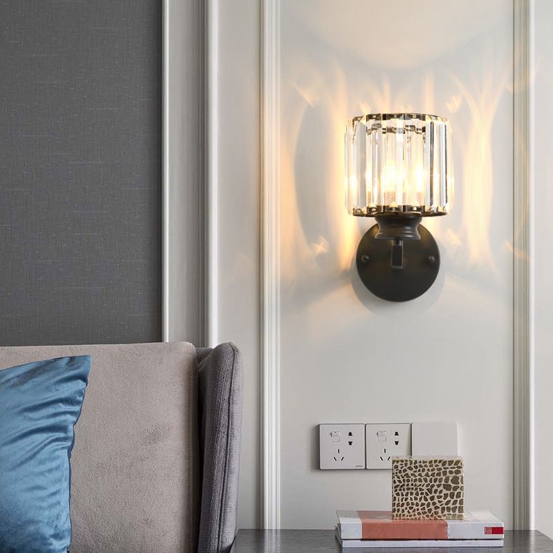 Crystal Wall Lights Modern Style 1 Light Wall Sconce for Bedroom