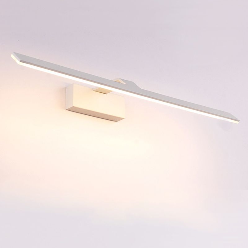 Minimalist Style Shaded Wall Light Fixture Acrylic LED Bathroom Wall Mounted Light in White