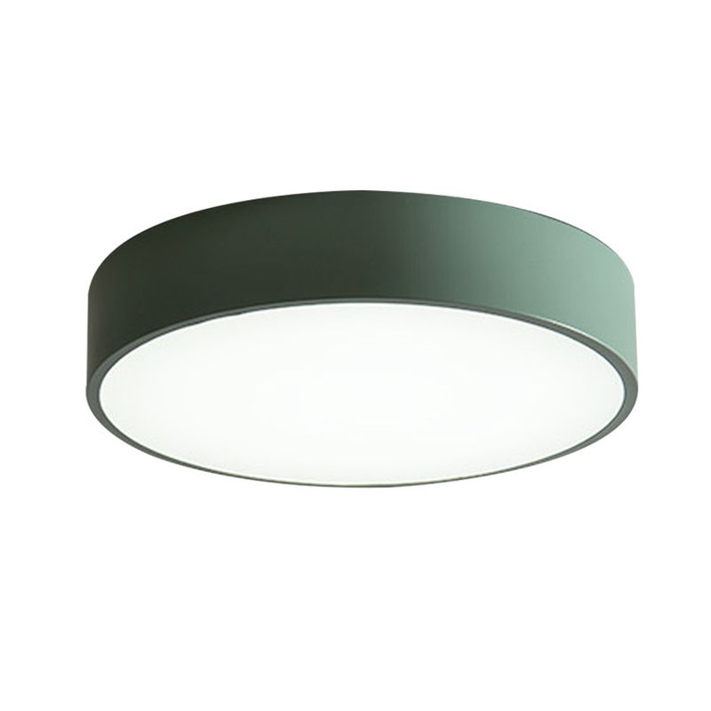 Macaron Round Flushmount Ceiling Light with Acrylic Guard for Living Room