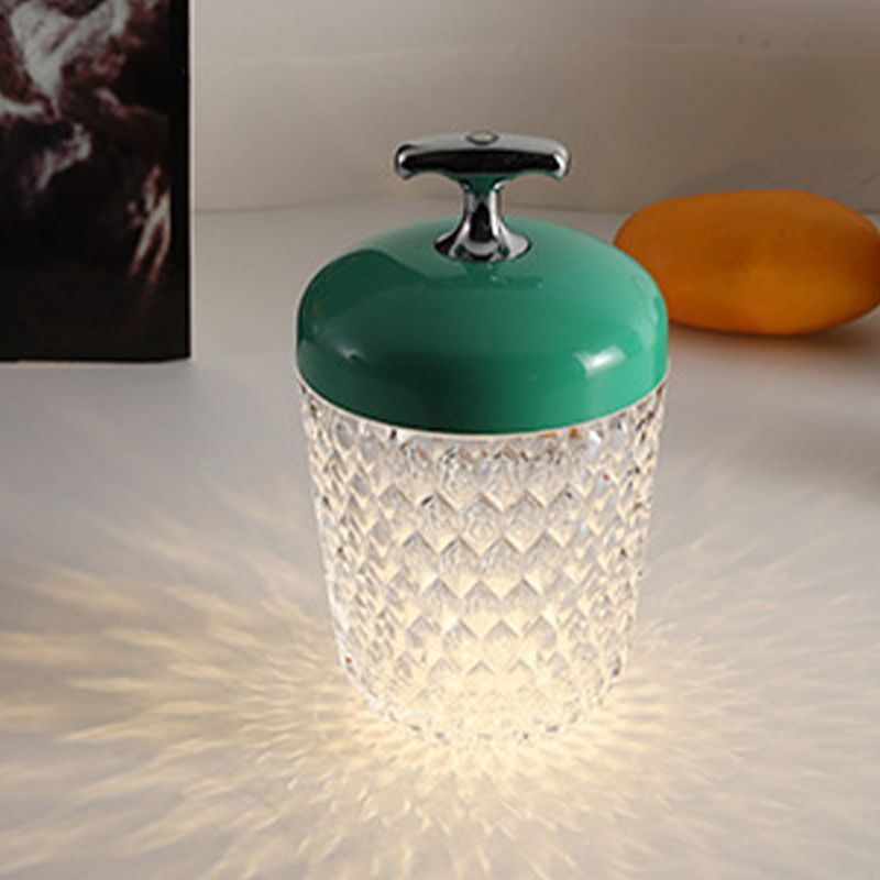 Lámpara de mesa de forma única al estilo moderno de luz acrílica luz de la mesa de luz