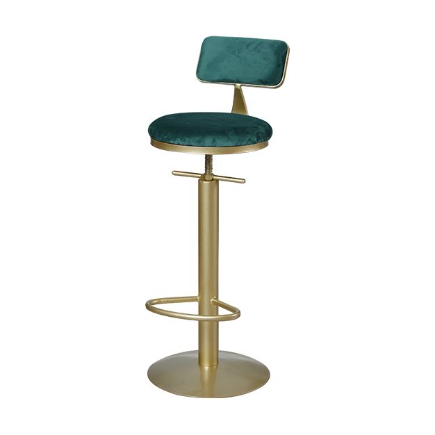 Low Back Bar Stools Adjustable Height Swivel Dining Stools with Metal Base