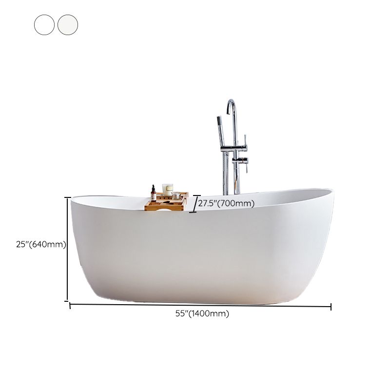 Stone Soaking Bathtub Antique Finish Single Slipper Bath Tub