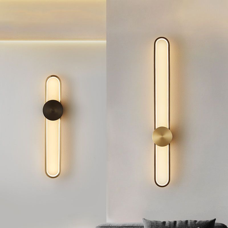 Oval Wall Lamp Aluminum Simple Design Simple Style LED Light Wall Sconce