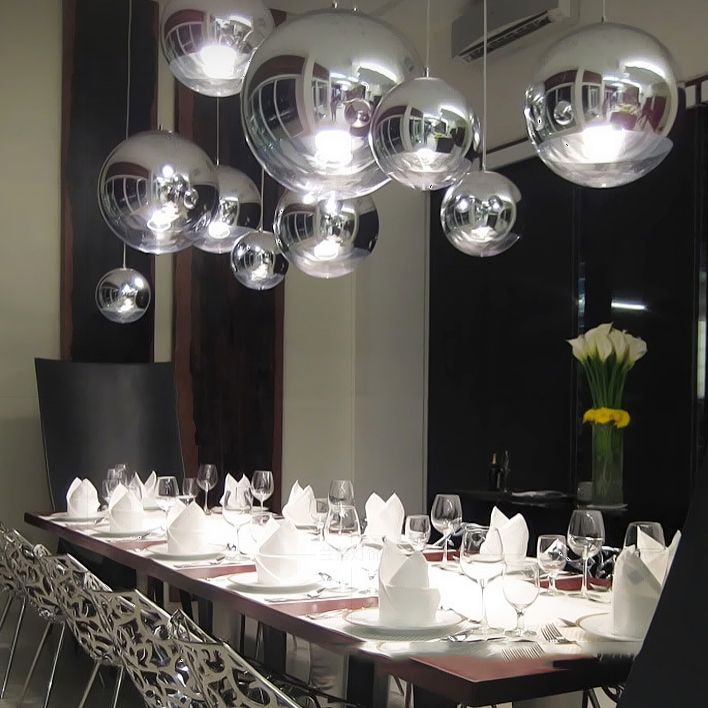 Bal hangende licht moderne stijl glas 1 licht spoeling hanglamp armaturen