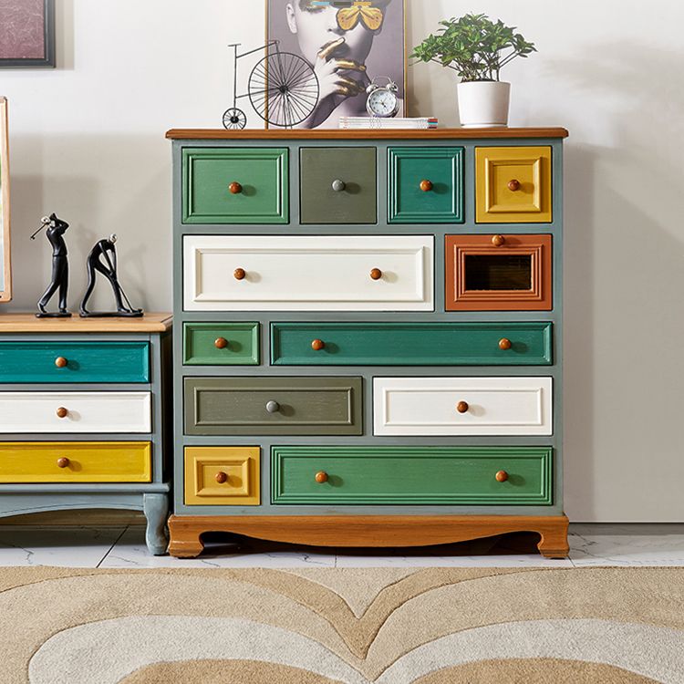 Artificial Wood Storage Chest Vintage Storage Chest Dresser with Drawers