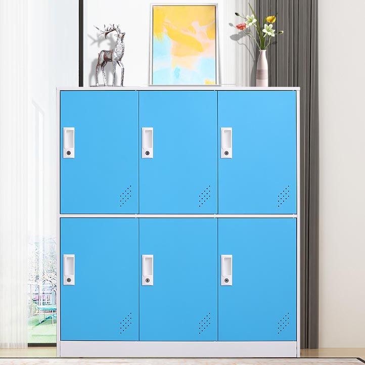 Contemporary Style Wardrobe Armoire Metal Wardrobe Closet with Locks