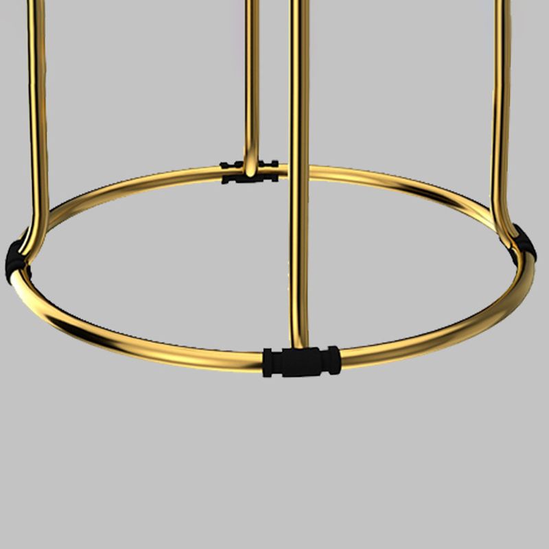 Glam Mental Leg Solid Ottoman Velvet Standard Fade Resistant Solid Color Round Ottoman