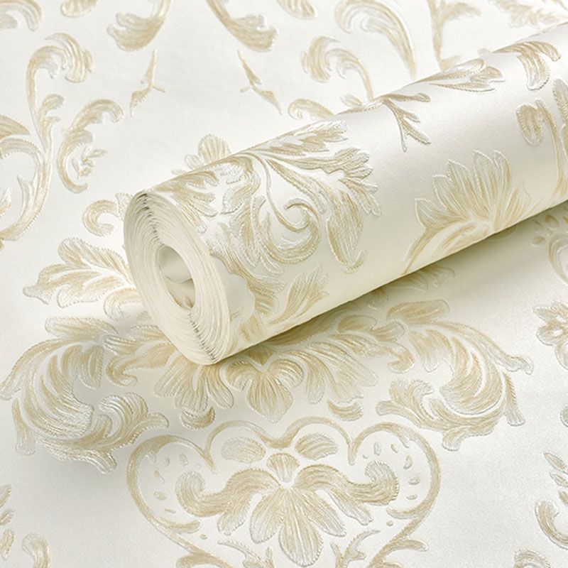 20.5-inch x 31-foot Decorative Wallpaper Bedroom 3D Print Damask Design Wall Art