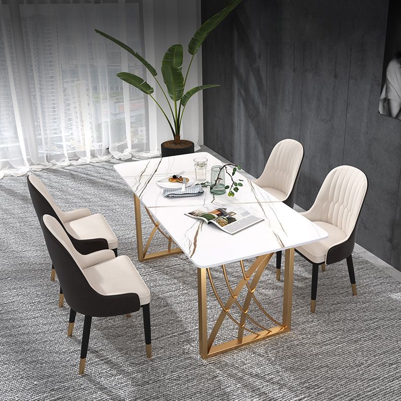 1/2/4/5/7 Pieces Dinette Set Modern Sintered Stone Dining Table Set with Chairs