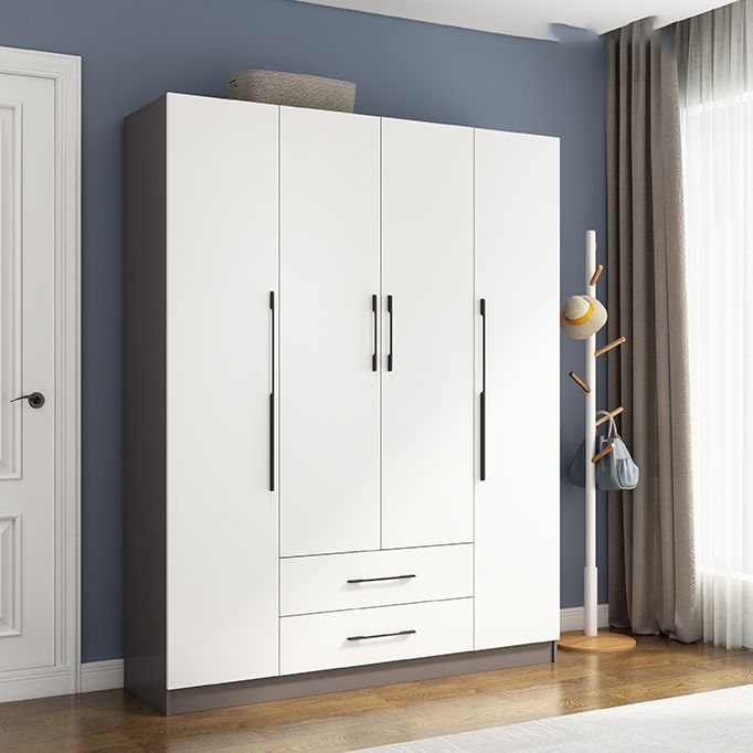 Hinged Engineered Wood Wardrobe Closet Modern Wardrobe Cabinet