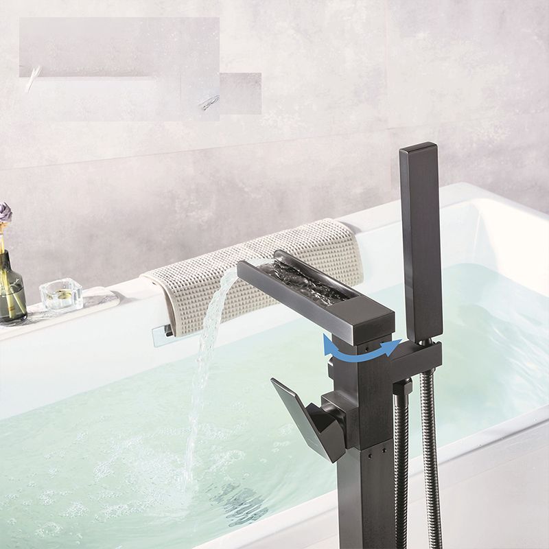 Modern Bathroom Faucet Floor Standing Handheld Shower Head Faucet