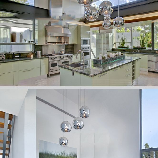 Bal hangende licht moderne stijl glas 1 licht spoeling hanglamp armaturen