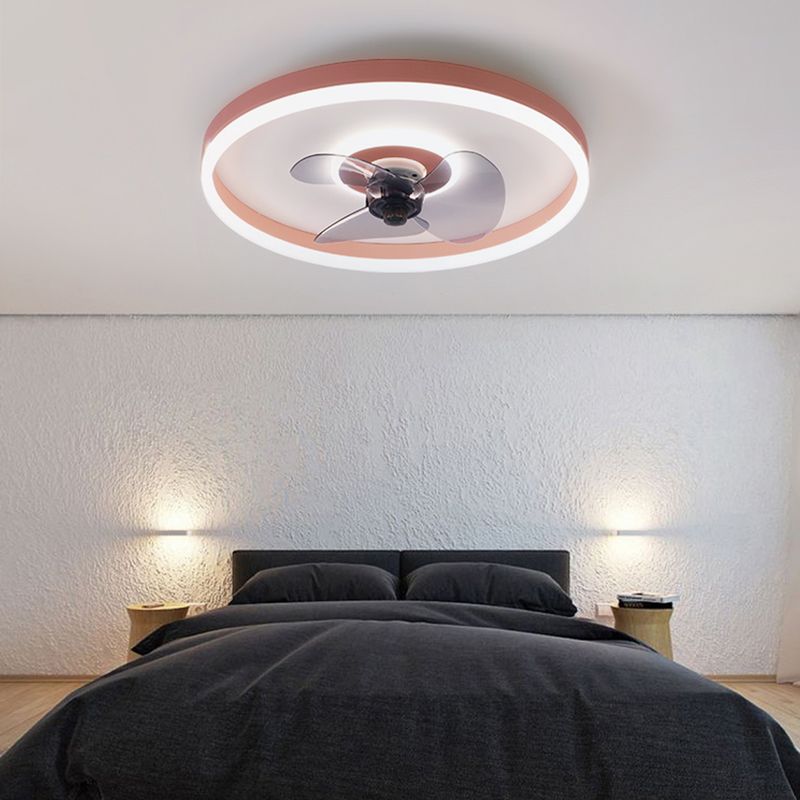 2 Light Ceiling Fan Light Modern Style Metal Ceiling Fan Light for Dining Room