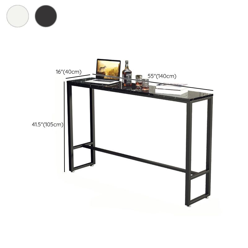Rectangle Marble Bar Table Set Industrial Style 1/3/5 Pieces Bar Height Bar Set