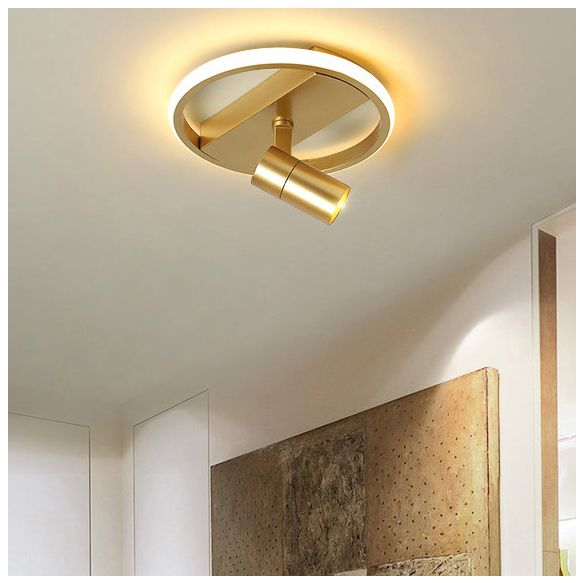 Modern Semi Track Light Fixture Flush Mount Ceiling Light for Clothing Store