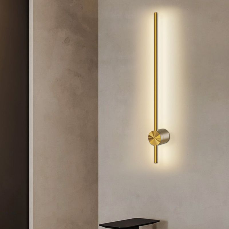 Modern Style Linear Shape Wall Sconce Metal 2 Light Wall Lighting for Bedroom