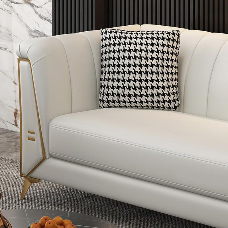 30.7" H Contemporary Faux Leather Tuxedo Sofa for Living Room