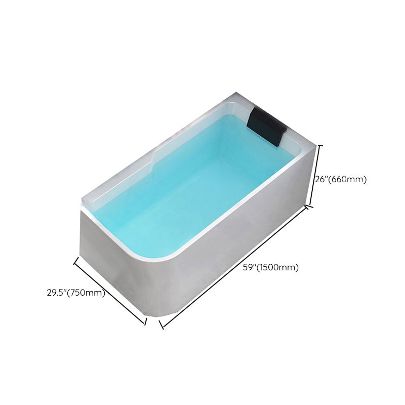 Modern Acrylic Soaking/Whirlpool Bathtub Rectangle Back to Wall Bathtub