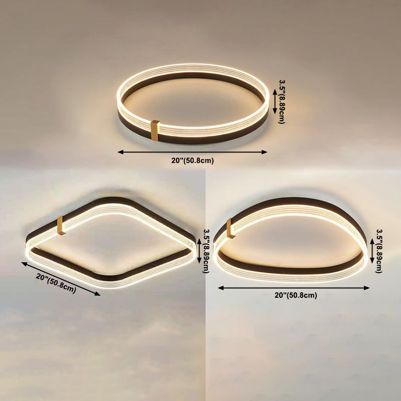 Moderne stijl acryl led inbouw plafondverlichtingsarmaturen Geometrisch 1-lichts inbouwlicht