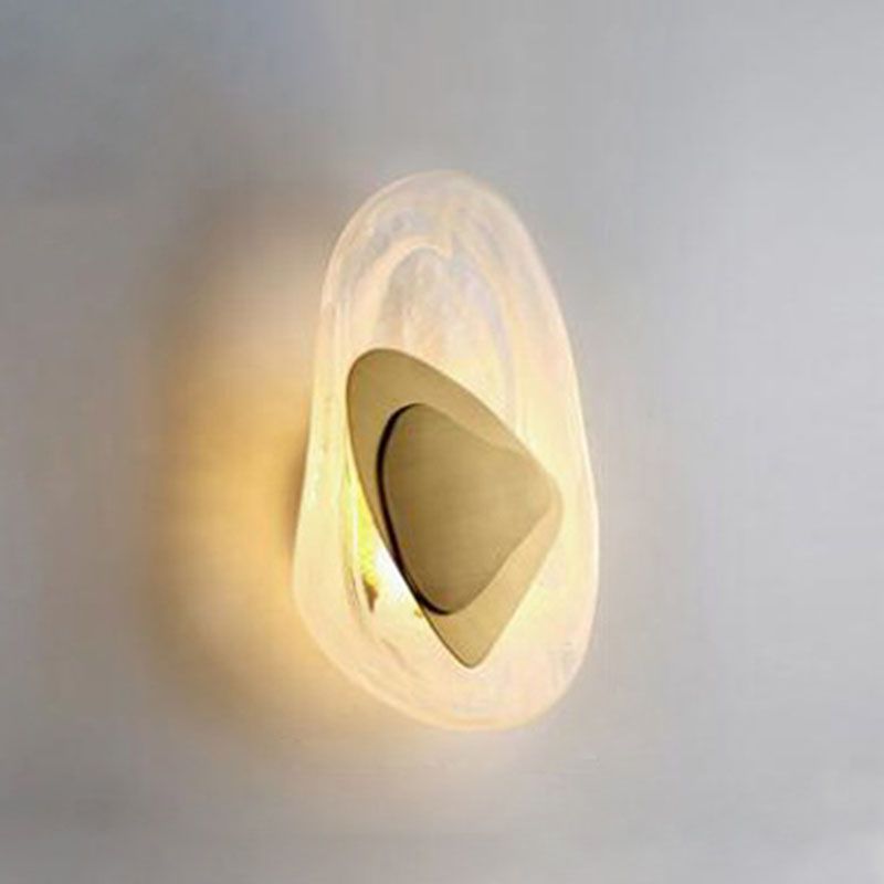 Accensione a parete ovale in stile moderno Crystal Crystal 1 Lipce Light Freepures in oro e nero