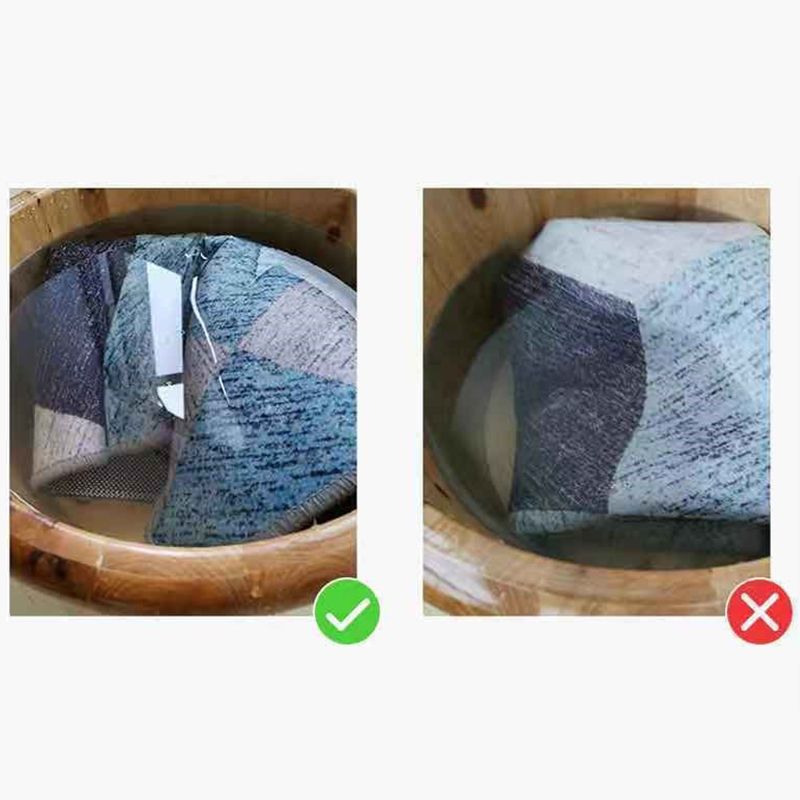 Blue Tone Chinese Indoor Rug Polyester Ink Branch Print Carpet Easy Care Rug for Home Decoration