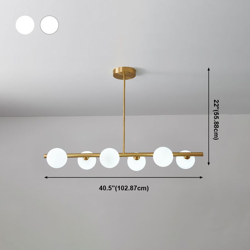 Modern Ball Pendant Lighting Glass Island Lamp for Dining Room