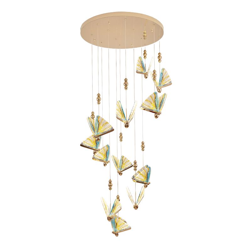 Pendants à papillons multicolores