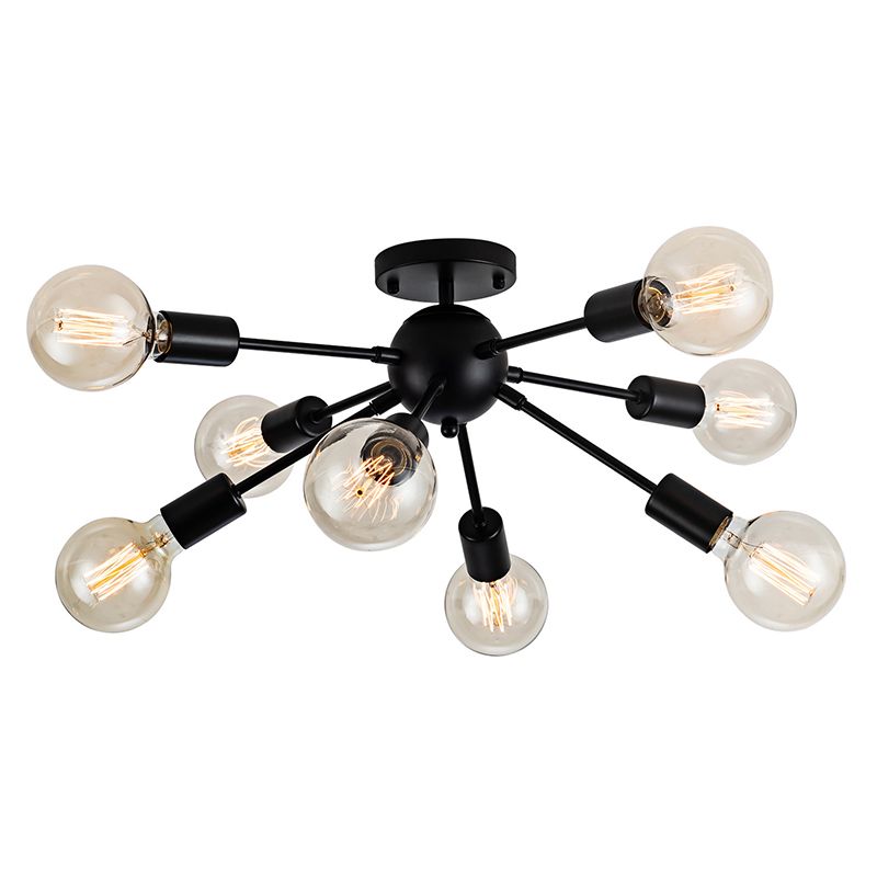 Metal Ceiling Mount Chandelier Sputnik Design Industrial Ceiling Mounted Fixture