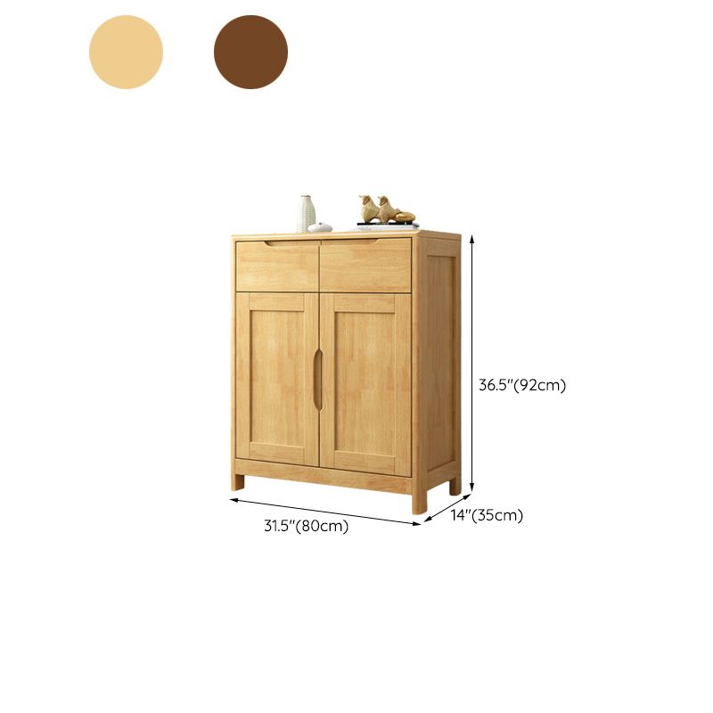 36.22" Tall Wood Rectangular Accent Chest 2 - Drawer and 2 - Door Accent Chest