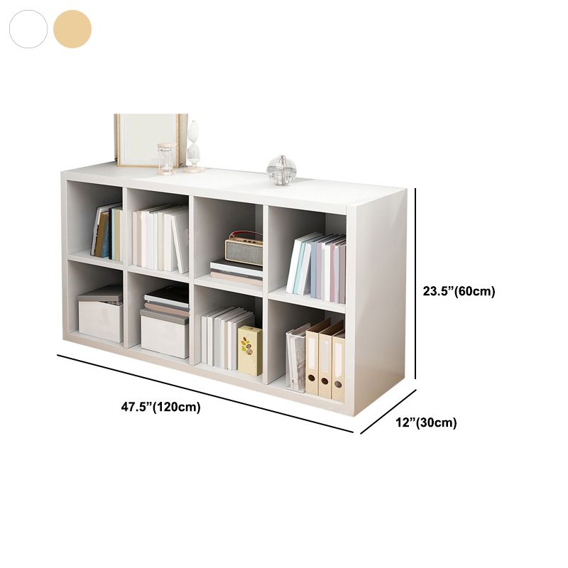 11.8" Wide Contemporary Shelf Closed Back Wood Natural Bookcase