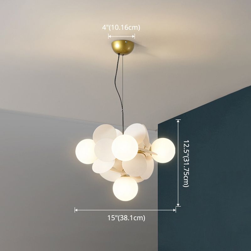 Balloon suspension des luminaires suspendus Cartoon Métallique Drop Pendant avec une teinte en verre pour la chambre