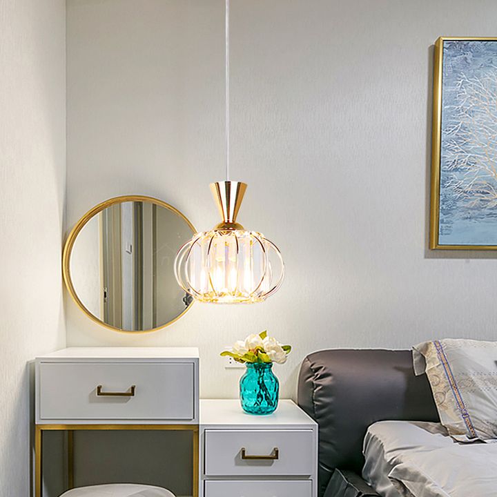 Lanterne salle à manger suspendue à la lumière du luminaire cristallin