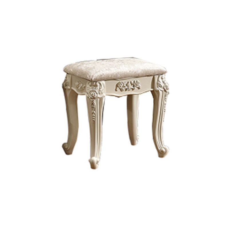 Victorian Storage Makeup Vanity Desk Bedroom Dressing Table Stool Set with Drawer