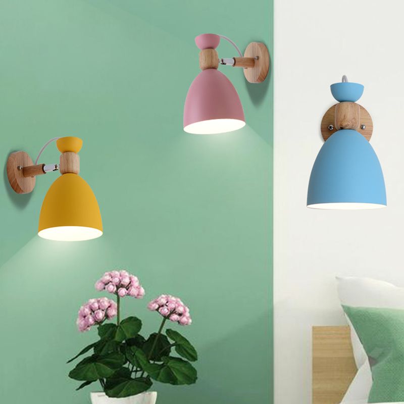 Flared Wall Sconce Lighting Modern Style Metal 1 Light Wall Mounted Light