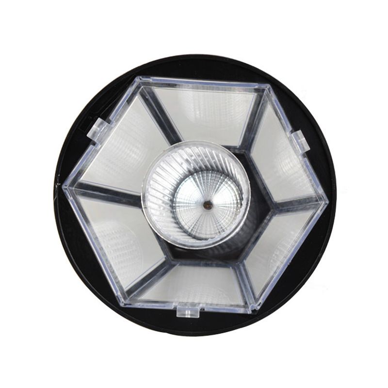 Black Hexagonal LED Outdoor Mosquito Lamp Vintage Plastic Solar Stake Lighting for Garden