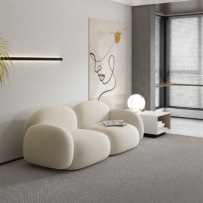Contemporary Cushions Rolled Arm Living Room Stationary Settee