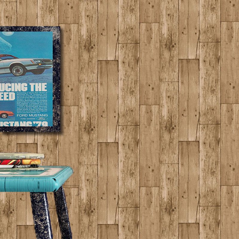 Classic Chinese Wall Decor Distressed Wooden Texture Non-Pasted Wallpaper, 31'L x 20.5"W