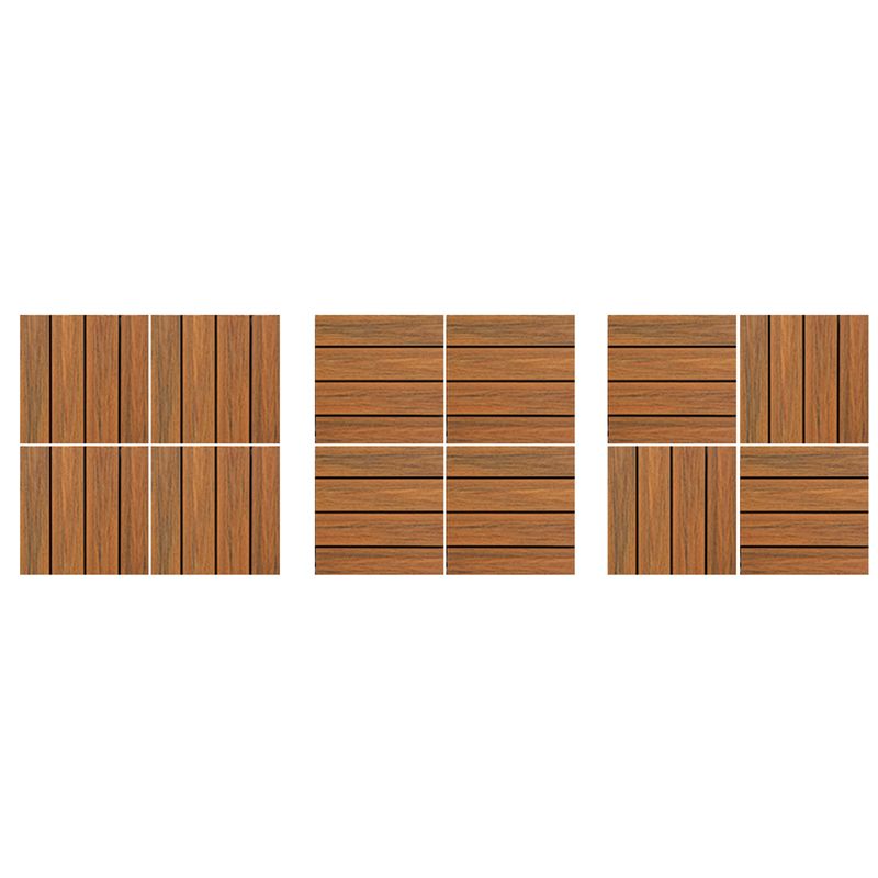 Square PVC Deck/Patio Flooring Tiles Interlocking Installation Outdoor Patio Tiles